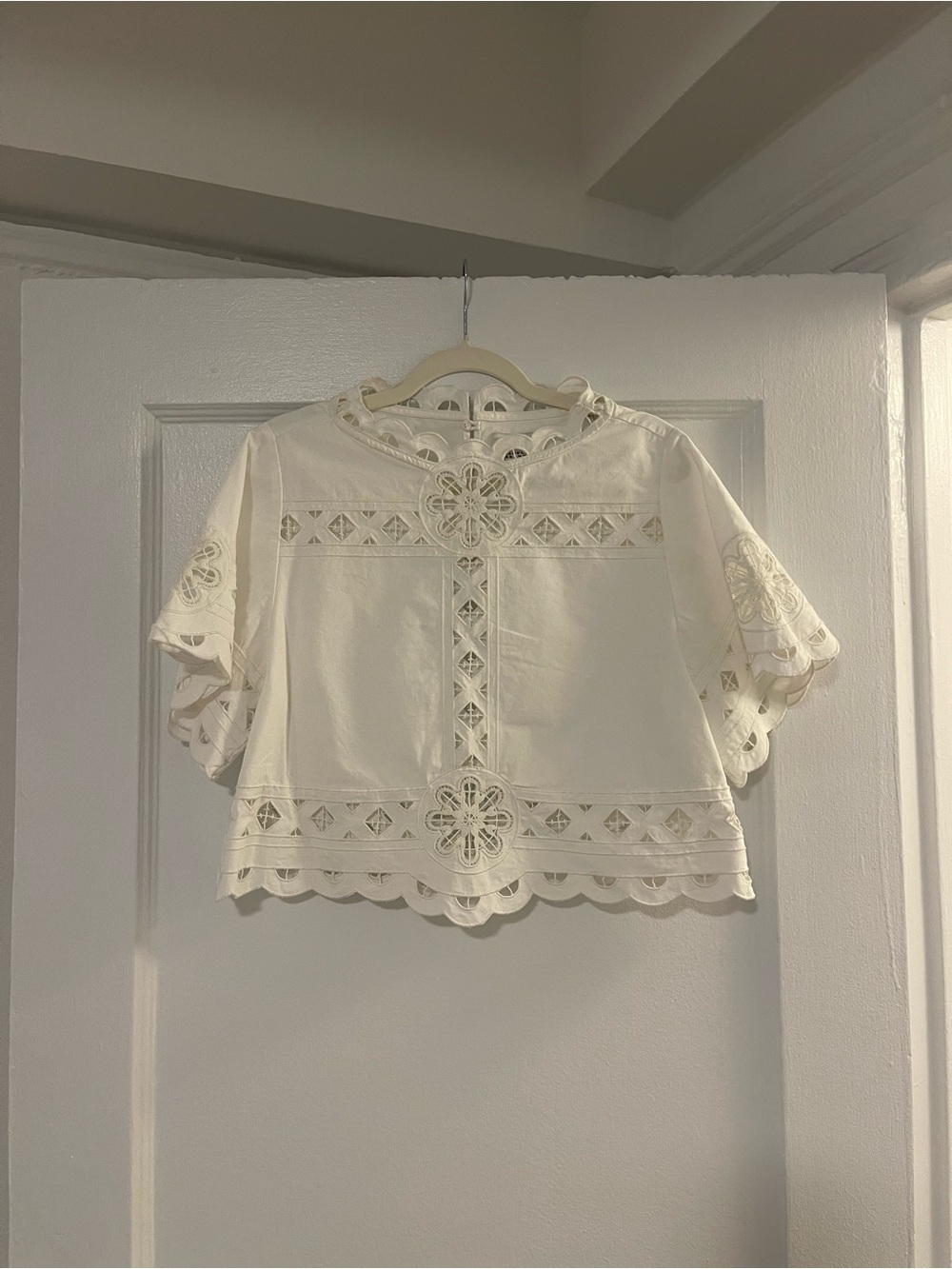 Isabel Marant Eyelet Short Sleeve Top